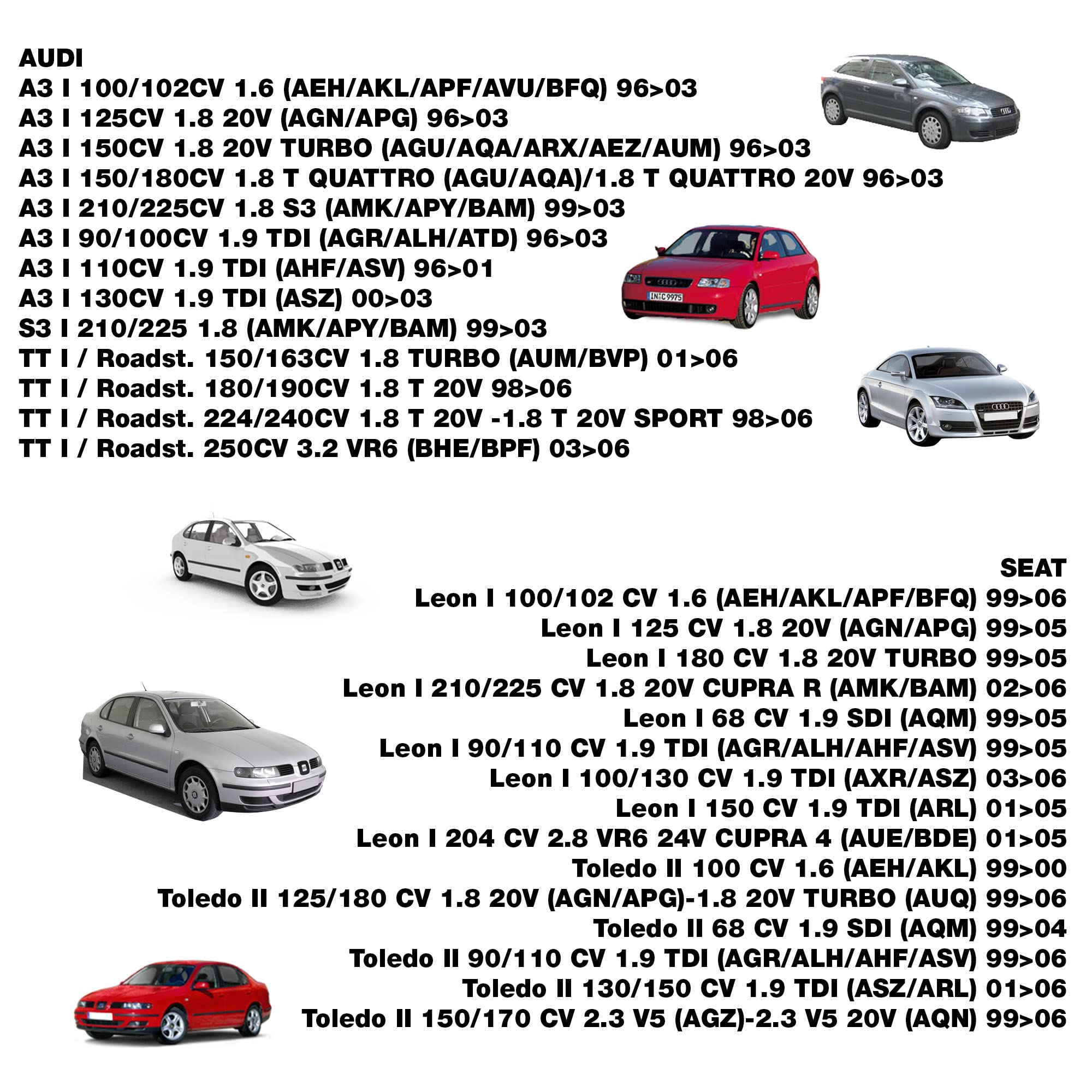 Simoni Racing Filtro de Aire de Reemplazo compatible con e.o.c. Audi/Seat/Volkswagen