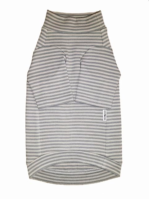 Foto 3 de 3 de Ropa Gato Jersey Grey Light Stripes Sphynx Cálido Sin Pelo Invierno (XS)