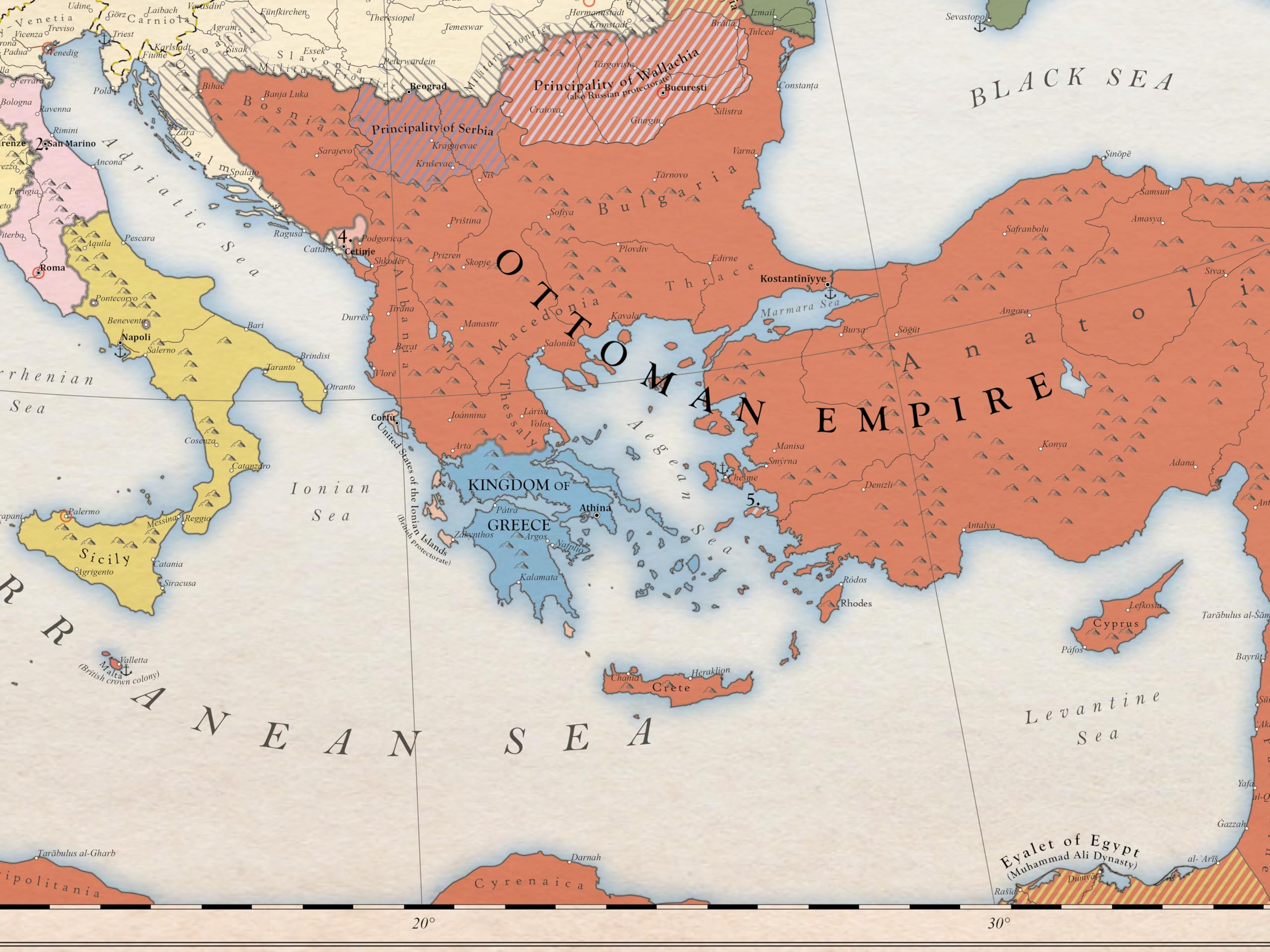 Europa 1848, Mapa Histórico (100x70cm)