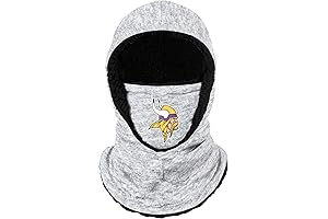 FOCO NFL Team Logo Hooded Gaiter Balaclava Face Cover for Vikings