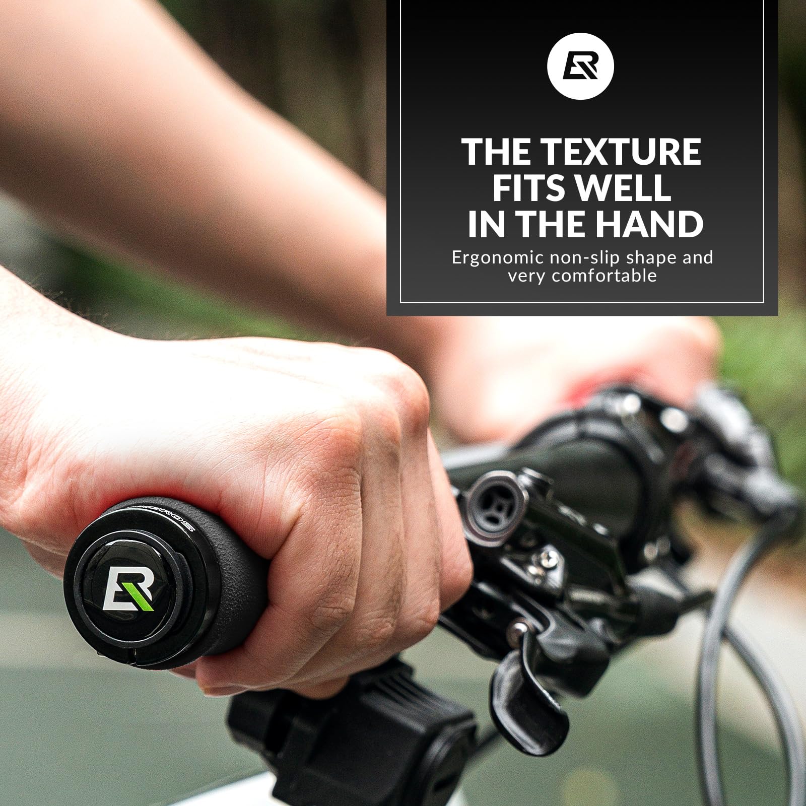 ROCKBROS Manopole Bici, Manopole MTB in Spugna EVA, Impugnatura per Manubrio Antiscivolo, Lock-On Design, Adatto per Bicicletta, MTB, Bici da Corsa, E-bike, Manubrio da 22 mm, Accessori Bici