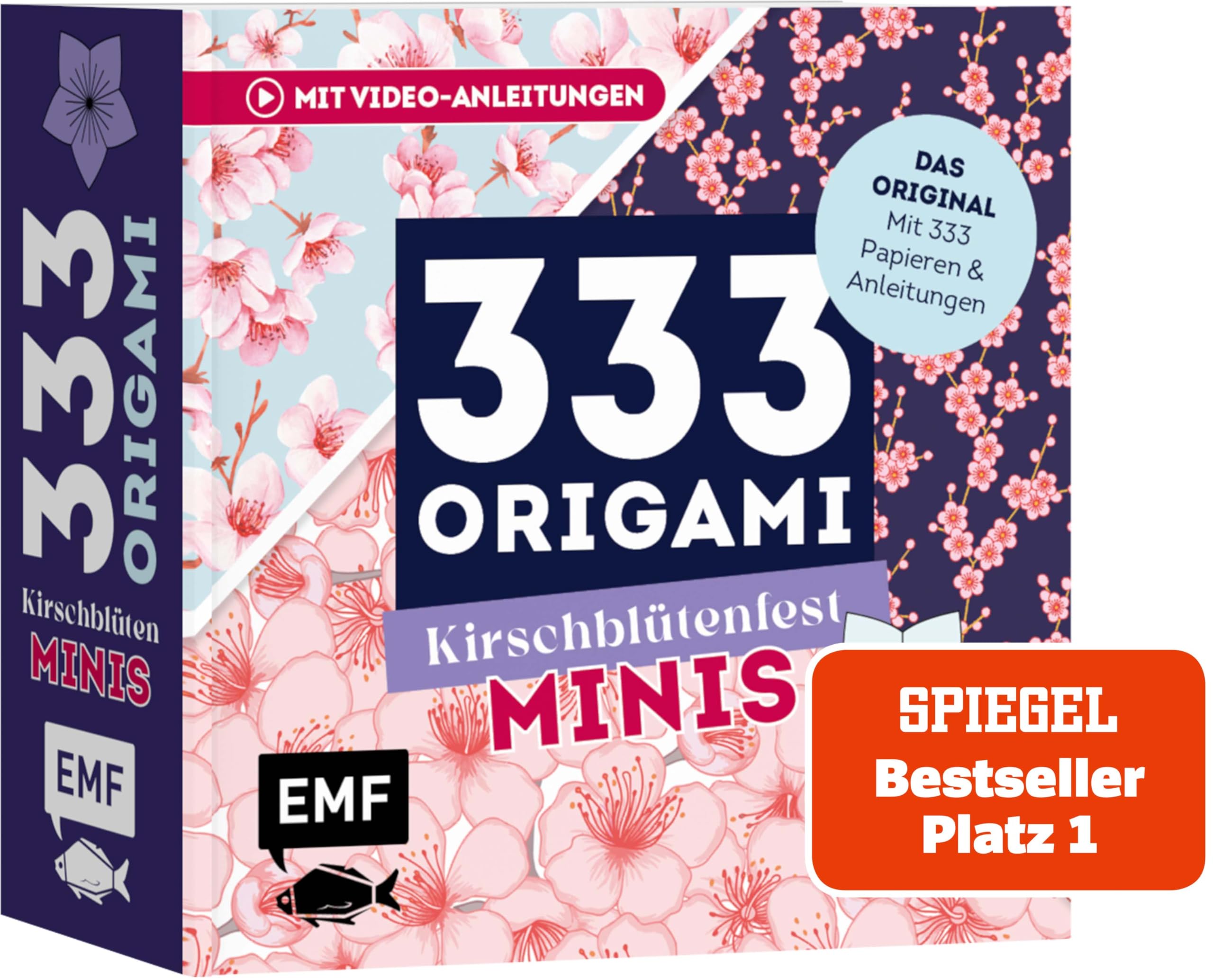 333 Origami Minis - Kirschblütenfest - Dein dekorativer Wendeblock zum kreativen Falten & Notieren: Mit Notizfunktion, Origami-Anleitungen und 333 hochwertigen Papieren im süßen Mini-Format