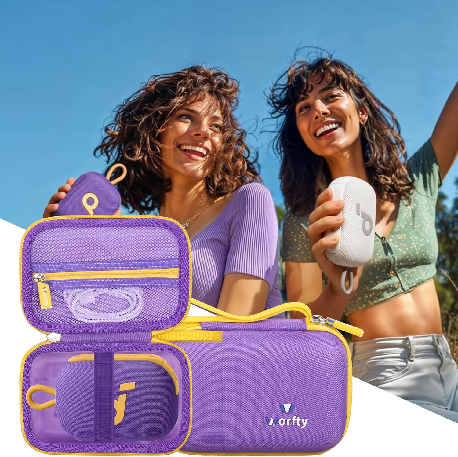 Storage Case for soundcore Select 4 Go Bluetooth Shower Speaker by Anker, Case Only (Purple) - Image 6