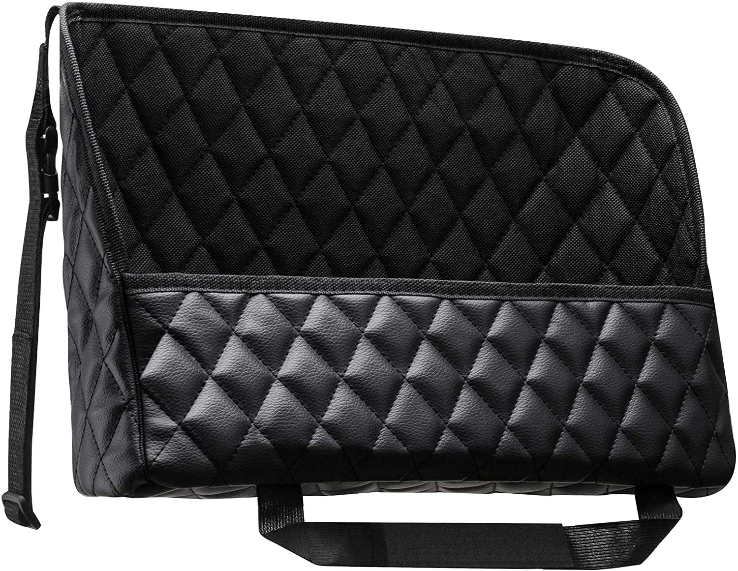 DELFINO Car Handbag Holder Between Seats, Universal Handbag Holder for Car Front Seat - Car Net Pocket Handbag Holder - Auto Storage Accessories for Men Women Interior, Automotive Console Organizer