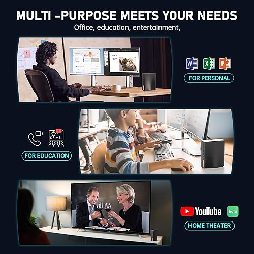 Miniatura 8 de Mini PC Intel 12th 12450H Beat i7 11390H, 8C12T, hasta 4.4GHz, 32GB DDR4 512GB NVMe SSD, mini computadora de escritorio USB 3.2 tipo C, TDP45W,