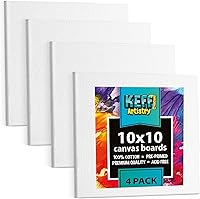 Vista 13 de KEFF Tableros de Lienzo para Pintar - Paquete de 2 de 3x5, Paquete a Granel de Lienzos, 100% Algodón Triple Imprimado, Lienzos Pequeños