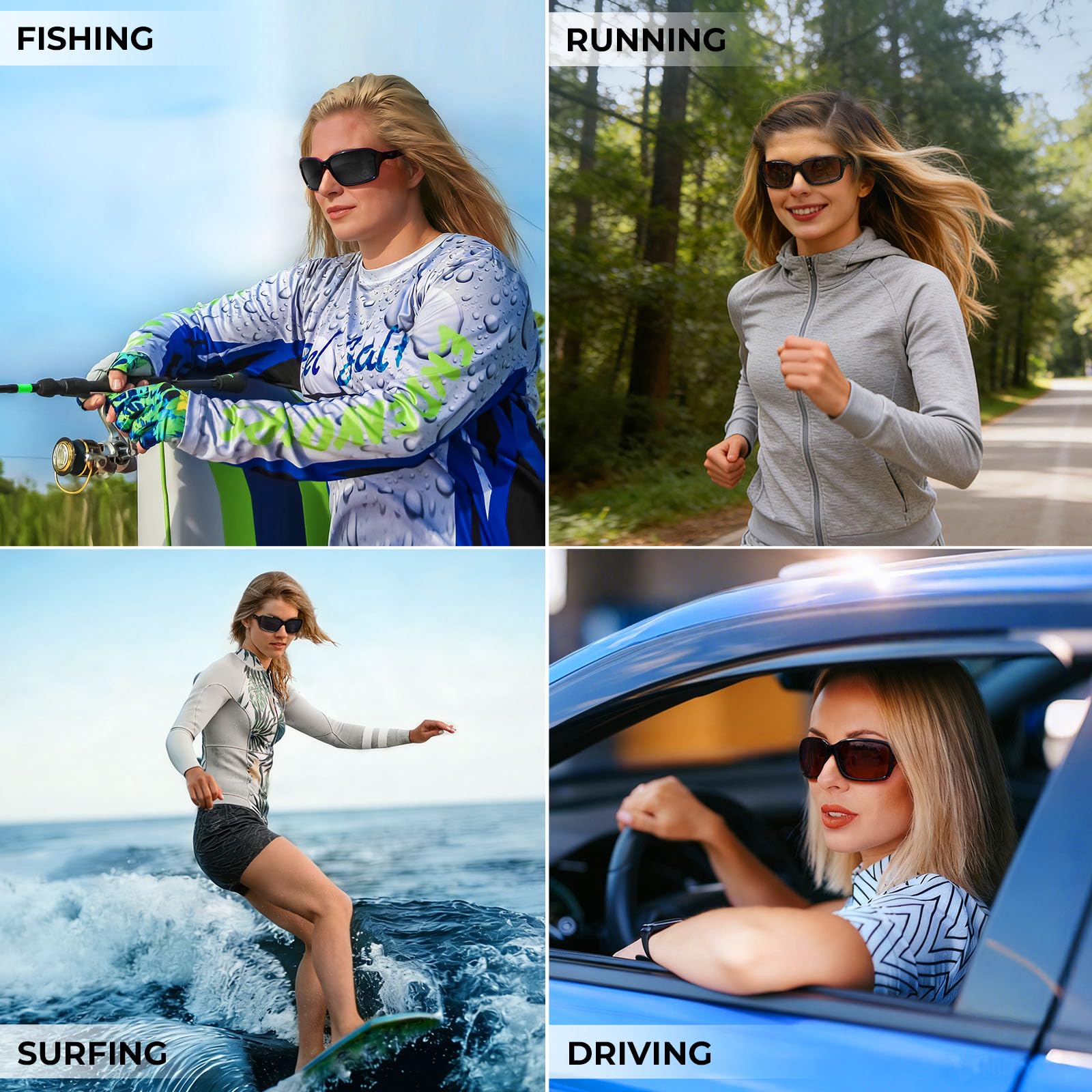 KastKing Alanta spolaryzowane sportowe okulary przeciwsłoneczne dla kobiet, idealne do jazdy na rowerze i biegania, ochrona UV