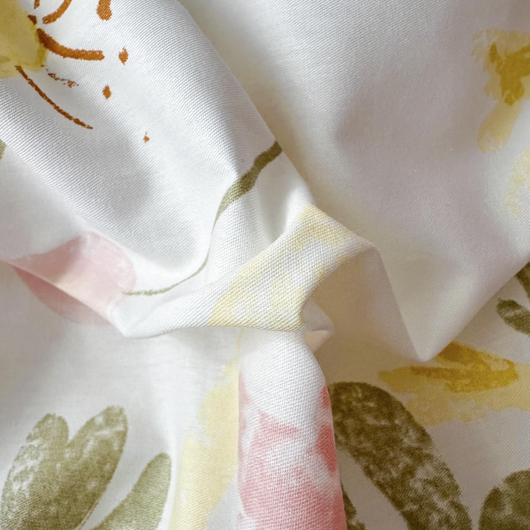 GETIYA Romantisch Blumen Bettwäsche 200x200 Baumwolle Bettwäsche Damen Mädchen Bunt Blumen Muster Bettbezug Doppelbett Blümchen Floral Muster Bettwäsche mit 2 Kissenbezug 80x80