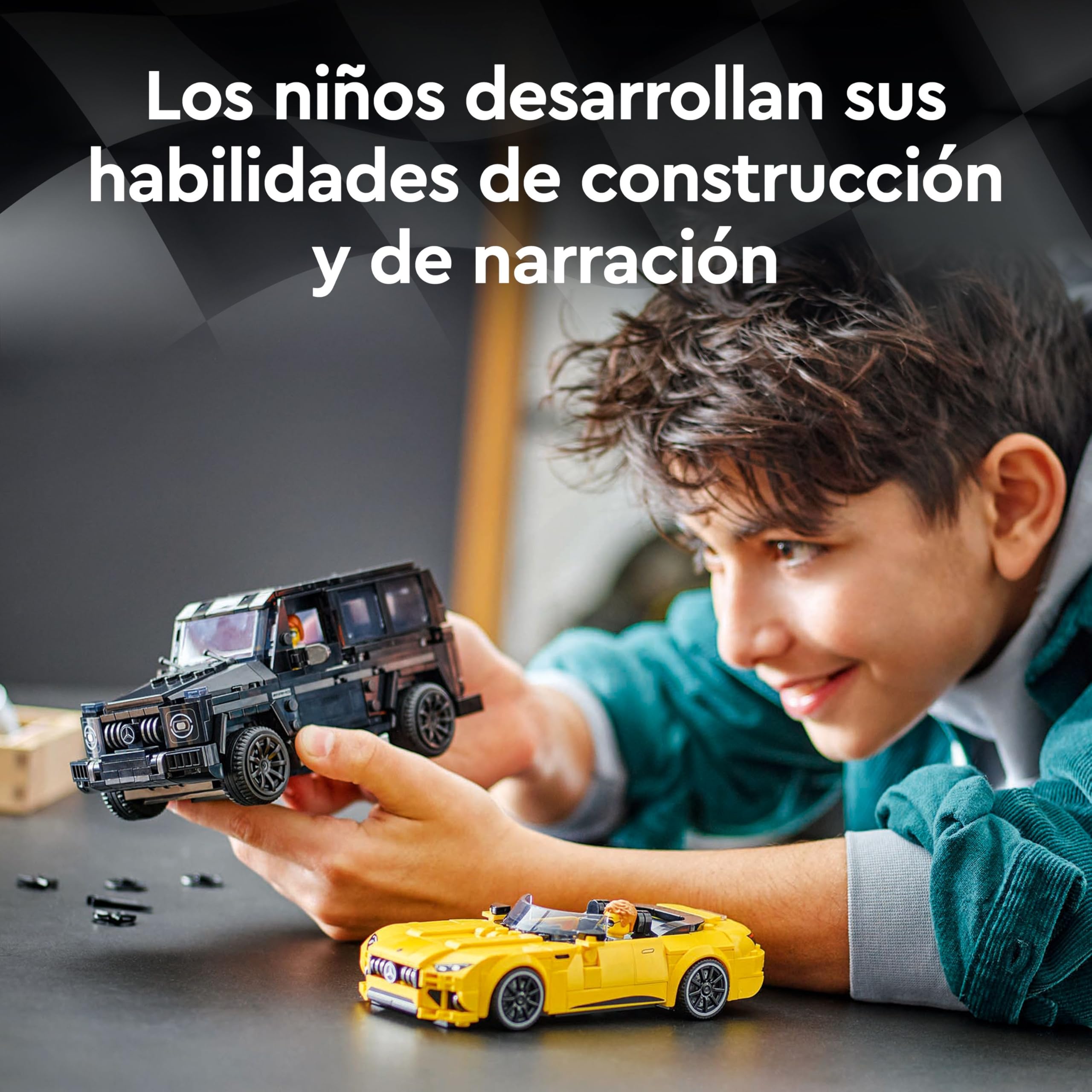 Lego Speed Champions Mercedes-AMG G 63 y Mercedes-AMG SL 63 2 Coches de Juguete de Construcción, Maqueta de Vehículo, 2 Minifiguras de Conductores, Regalo para Niños y Niñas de 10 Años o Más 76924