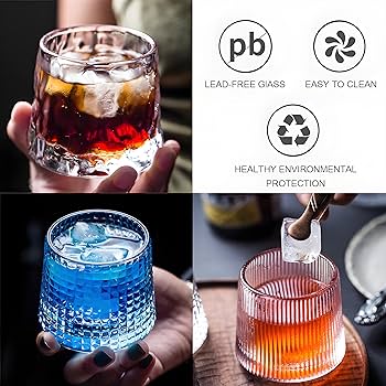 Amazon.com | RareCi Flat bottom Crystal Whiskey Glasses