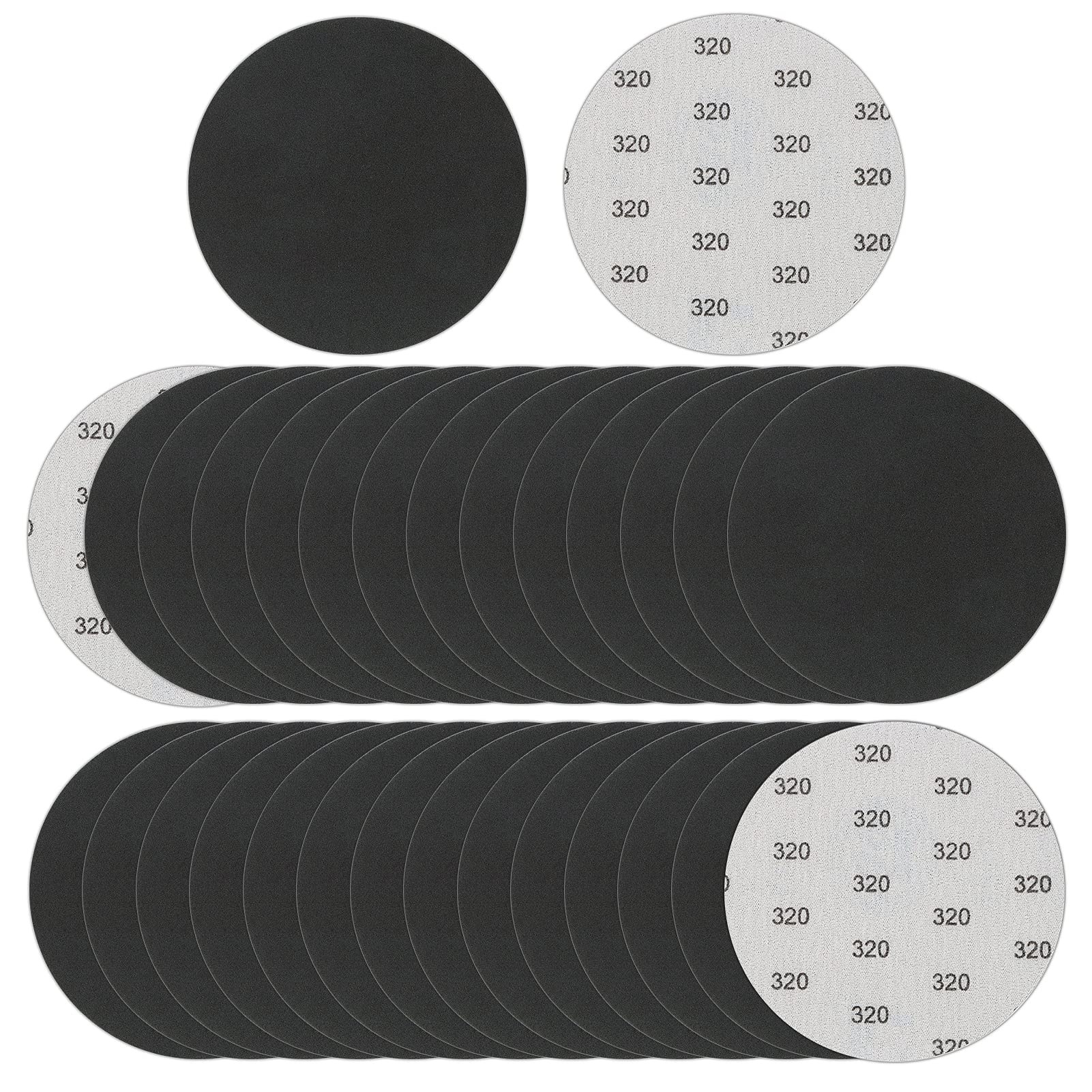320 Grit 5 Inch Sanding Discs, VIBRATITE 70 Pieces Hook and Loop Wet Dry Sandpaper Round Sand Paper Pads for Orbital Sander Grinding Polishing