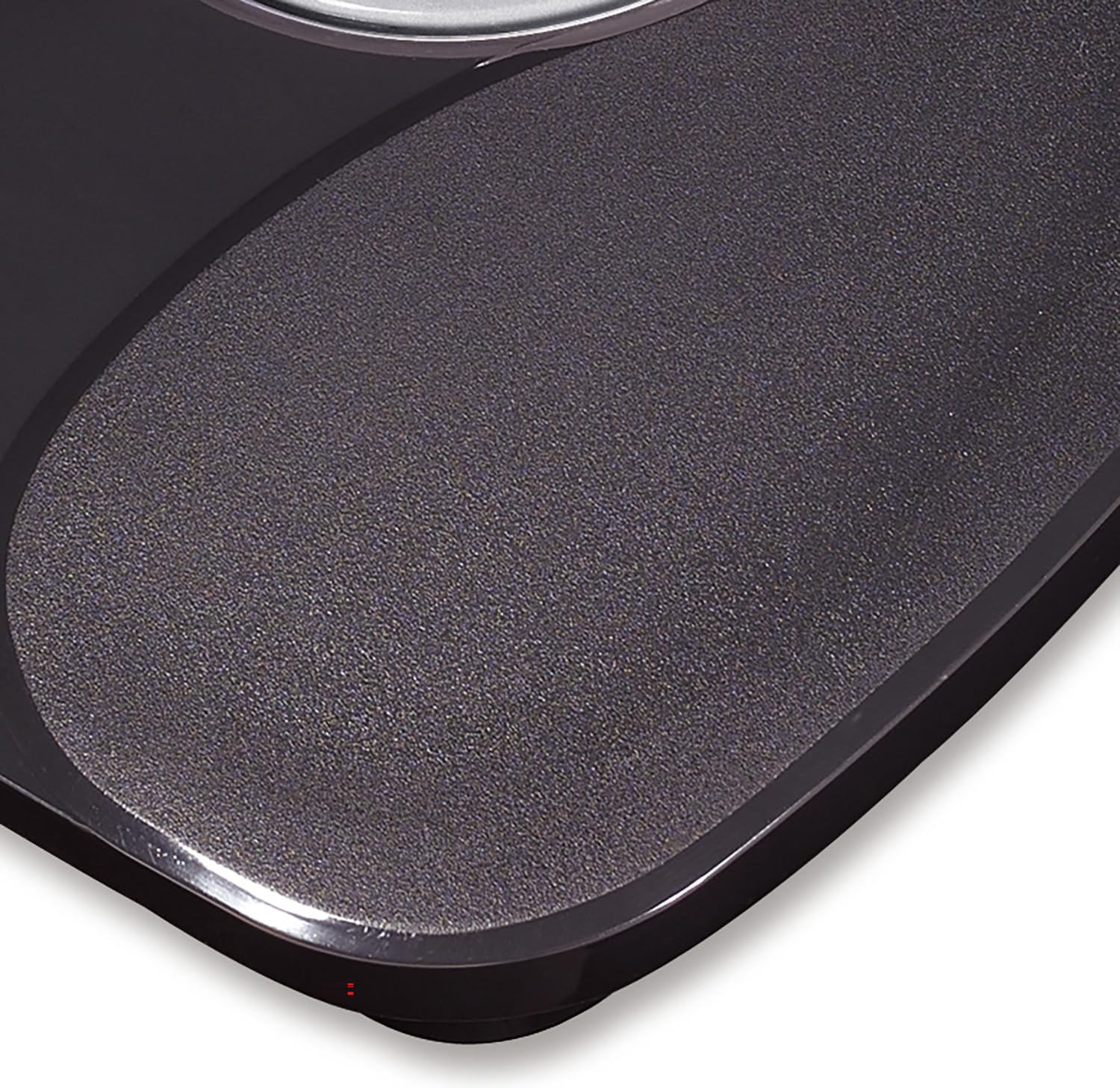 LITTLE BALANCE 8727 Confort 150, Bilancia pesapersone meccanica, Bilancia con schermo XL, Forma compatta, 150 kg, Nero