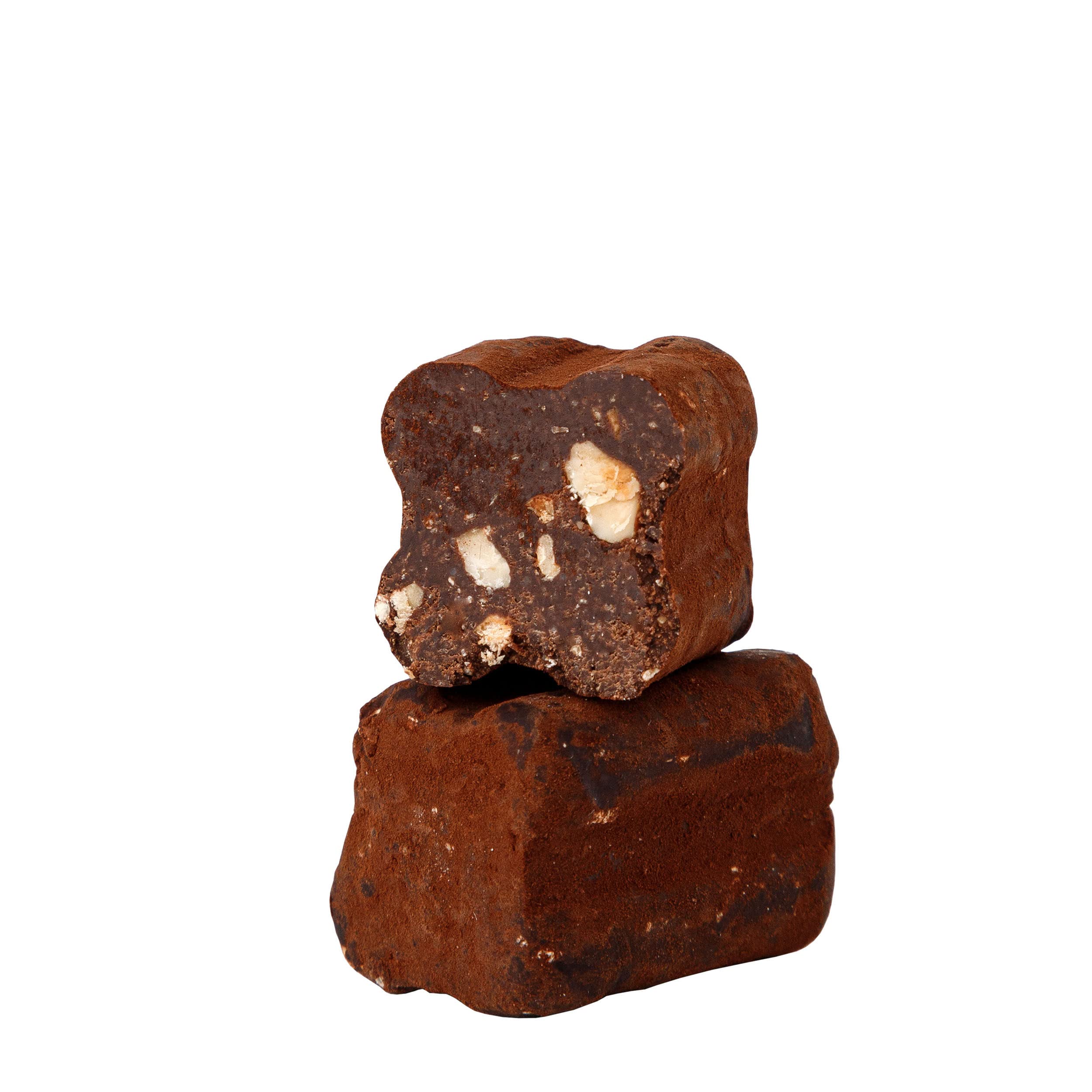 GUSTONE. Tartufin Dolce Extranero Antica Torroneria Piemontese 140 1kg | IGP-geschützte Herkunft, dunkler Zartbitterschokolade, Schokoladentrüffel, seit 1885 in Familienbesitz, 52% Kakao, vegan