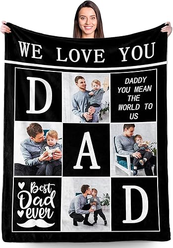 Lcyawer Divertidos regalos de cumpleaños para el DĂa del Padre para papá de hija, hijo, esposa, niños, manta personalizada con fotos, regalos Ăşnicos Lcyawer Divertidos regalos de cumpleaños para el DĂa del Padre para papá de hija, hijo, esposa, niños, manta personalizada con fotos, regalos Ăşnicos