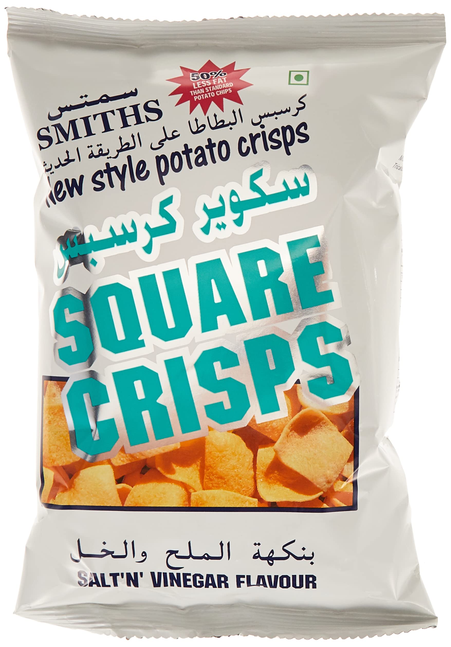 Smiths Salt and Vinegar Square Crisps 12-Pack 100 g