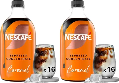 NESCAFÉ® Espresso Concentrate Caramel - Café glacé à diluer - 500mL - 16 tasses (Lot de 2)