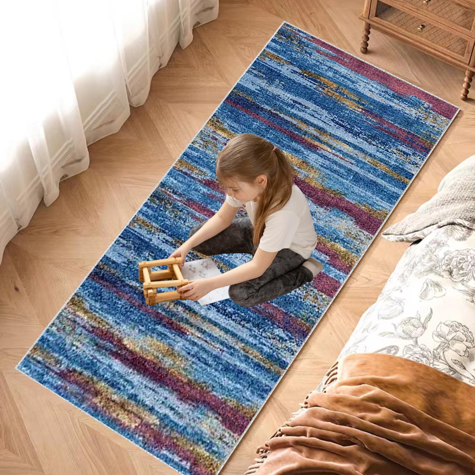 Dywan do długiego korytarza 70 x 400 cm antypoślizgowy chodnik kuchenny Chłonny dywanik wejściowy dywanik do przedpokoju, dywanik kuchenny, dywanik do przedpokoju, kuchni, salonu, sypialni