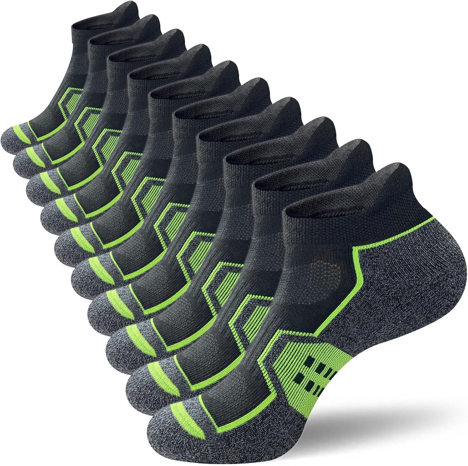 Womens Ankle Comfort Cushioned Anti-blister Wicking Athletic Running Socks 5 Pairs
