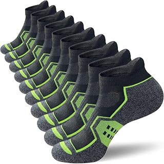 SAPJYA Women's Cushioned Ankle Running Socks 5 Pairs - Anti-Blister, Breathable Mesh, Arch Support, Moisture-Wicking Comfort