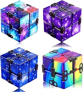 Infinity Cubes Fidget Toys, Galaxy Fidget Cubes Stress and Anxiety Relief Toys, Toy Relaxing Hand-Held for Adults for ADD/ADHD/OCD (Starry Sky)
