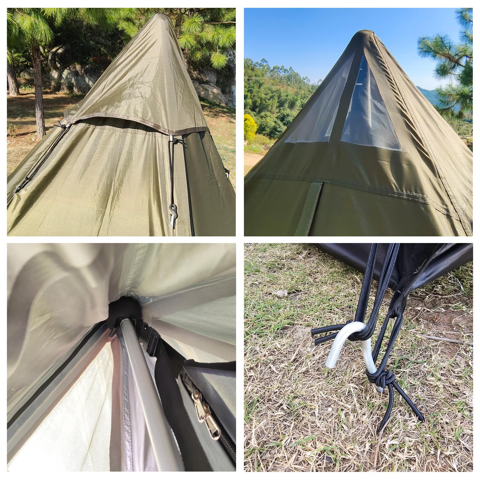 Tenda Campeggio Tenda Ultralight 1 Posto per Camping all'Aperto Escursionismo Trekking
