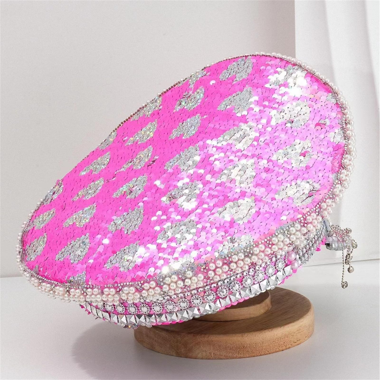 Cappello blu navy con paillettes strass impreziosito cappello alla moda accessorio festival per feste occasioni