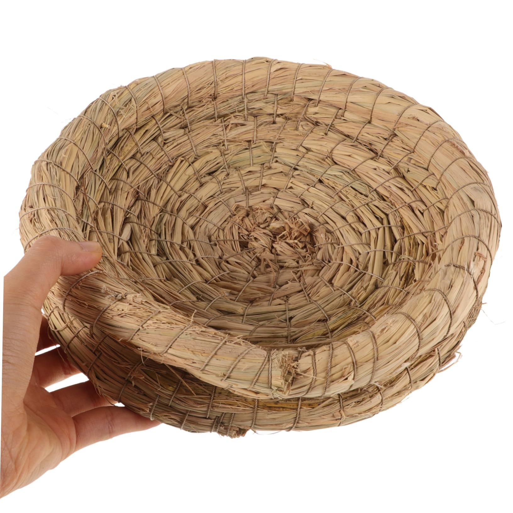 BESPORTBLE 5 Stück-Pack Gewebte Strohnester aus Hasen Stroh für Kaninchen und Kleintiere Beige Handgefertigt Sorgt für Geborgenheit und Nestverhalten