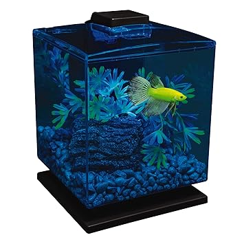 GloFish Aquarium Kit w/ Hood, LED Lights and Whisper Filter