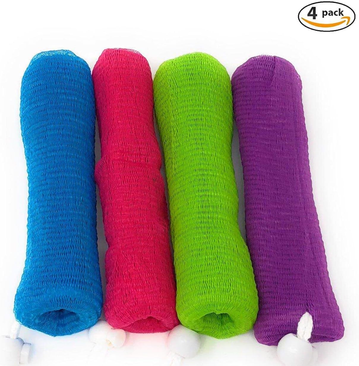 EKROW Exfoliating Mesh Soap Saver Pouch bags(4 pack)