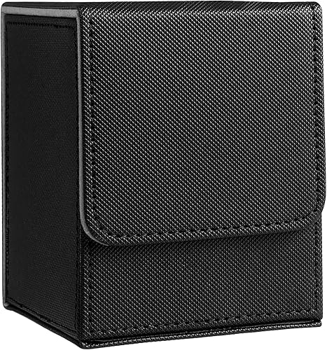 Caja de Cubierta MTG con 2 Divisores, Caja de Cubierta Commander de Gran Capacidad para Más de 100 Tarjetas con Doble Funda, Estuche de Tarjetas de
