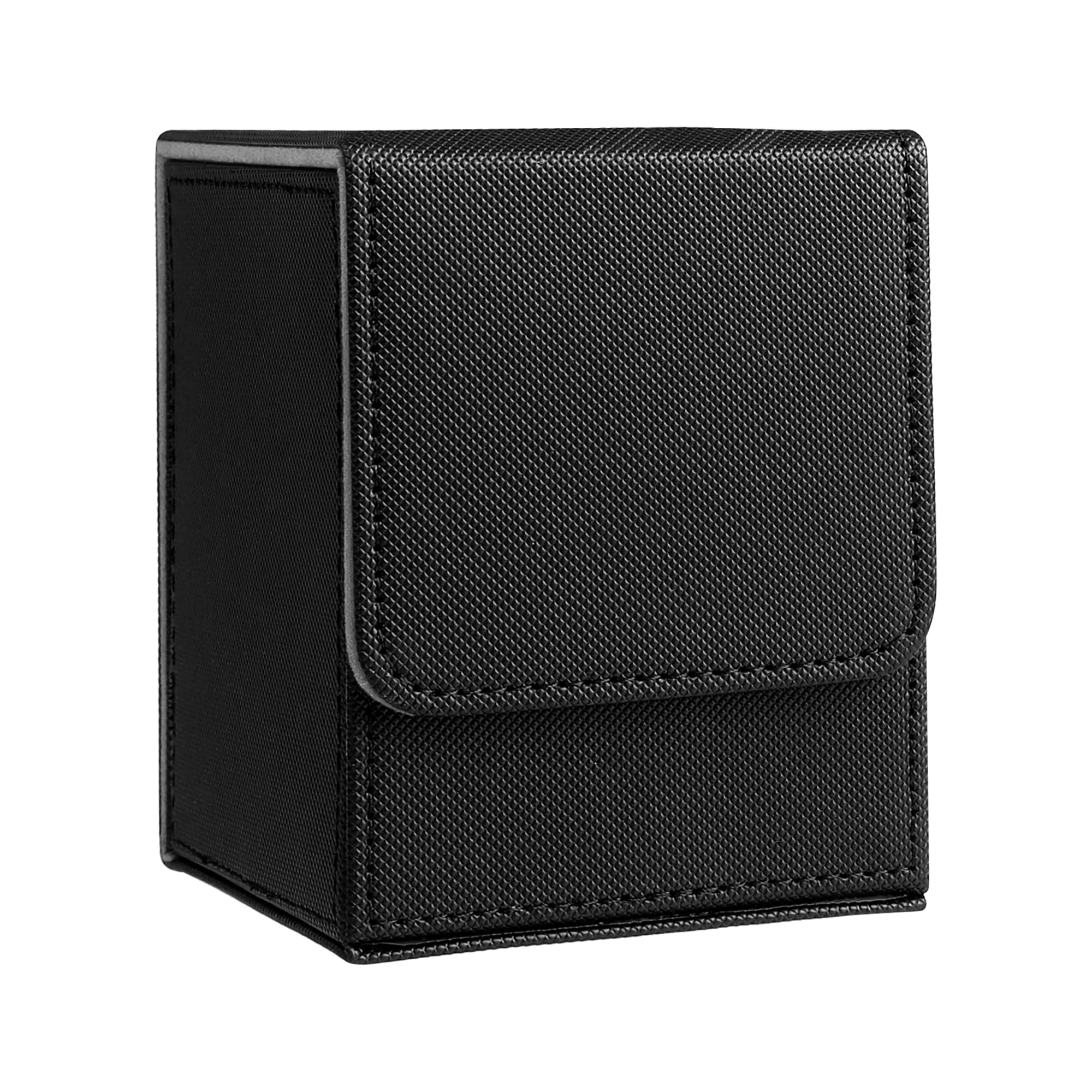 Zettokete MTG Deck Box with 2 Dividers, Large Capacity Commander Deck Box Fits 100+ Double-Sleeved Cards, PU Leather Card Case Compatible with Magic Commander YuGiOh TCG CCG, Black โ image 1