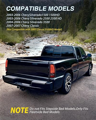 Vista 41 de Nilight Conjunto de luz trasera para Chevy Silverado 1500 1500HD 2500 2500 2500HD 3500 2007 Chevrolet Classic OE estilo pasajero lámpara trasera