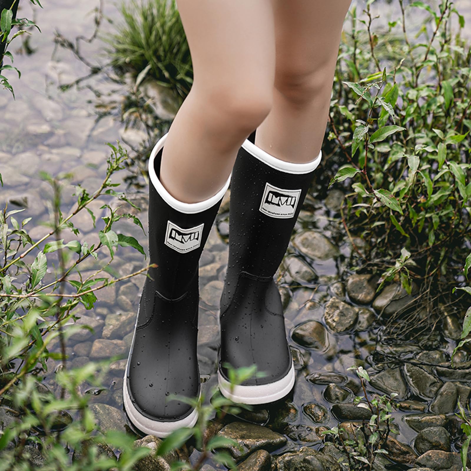 CUTEHEELS Wasserdichte, Flexible Yard-Stiefel für Herren und Damen, Abnehmbares Futter, Rutschfeste Regenstiefel für den Außenbereich