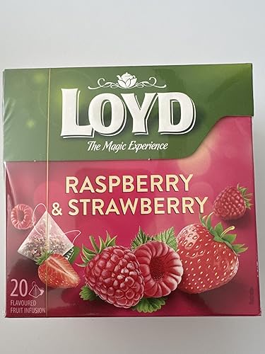 Loyd Té de frutas con sabor a frambuesa y fresa, 20 bolsitas de té (paquete de 2)