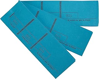Exacompta 96402E - Lote de 10 bloques (3 capas, 100 hojas, formato horizontal, 4,8 x 15 cm), color azul