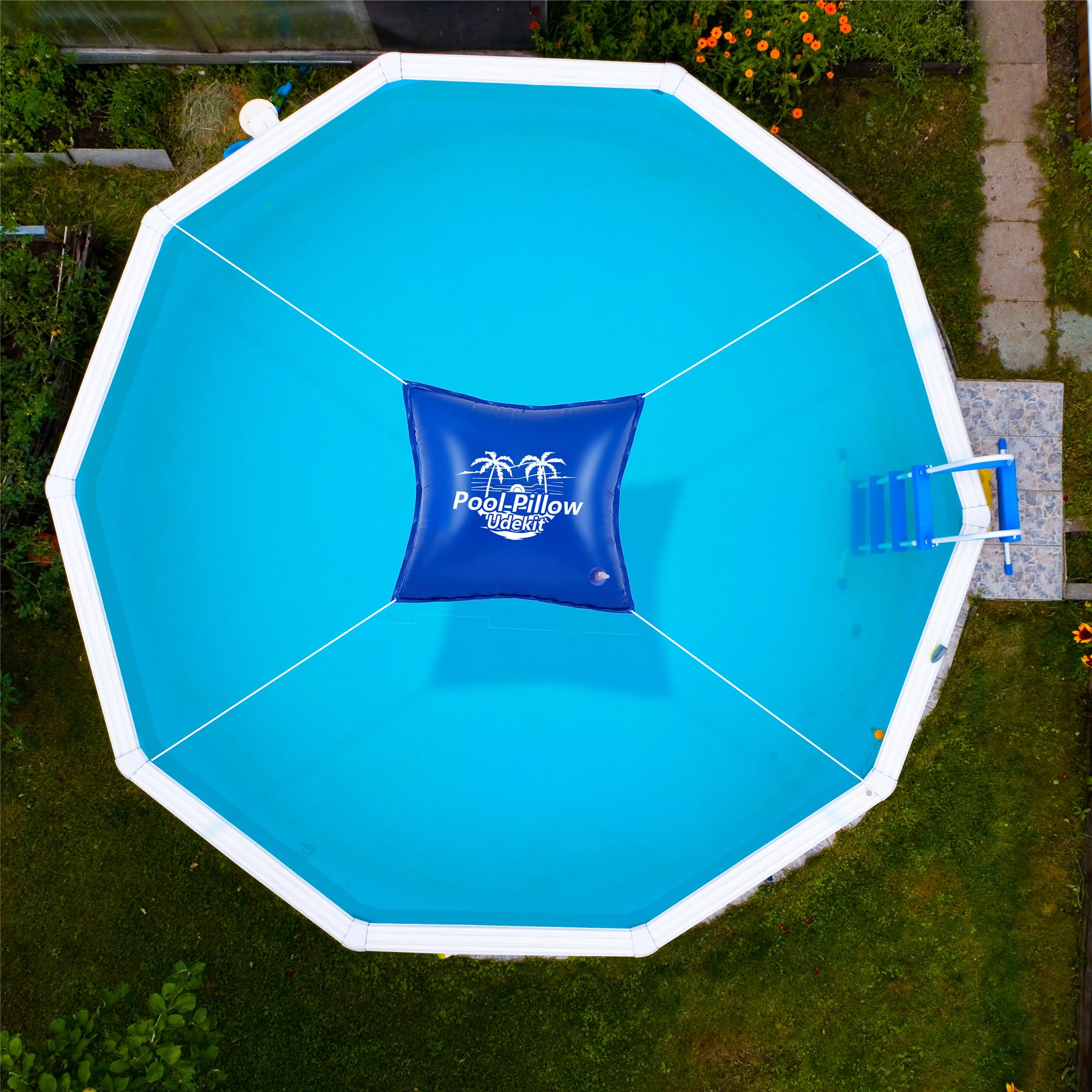 Piscina Aire Almohada Inflable Flotante Anticongelante Piscina Cubierta Aire Almohada Cojín 120 x 240 cm