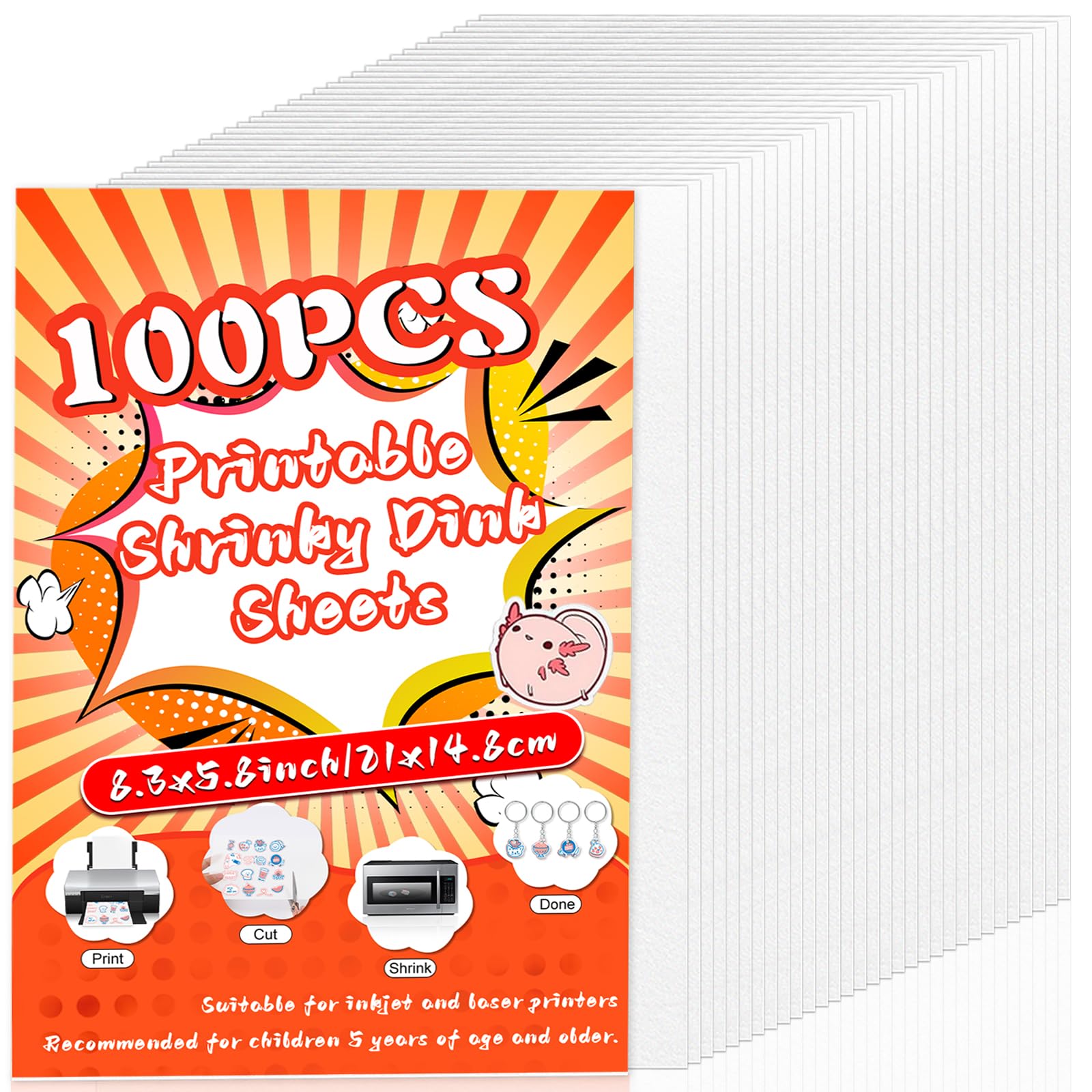Shrinky Dink Sheets - DIY Jewelry & Crafts -16 Shrinky Dink Sheets - DIY Jewelry & Crafts -16