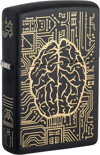 Zippo Artificial Intelligence Black Matte Pocket Lighter