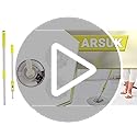 ARSUK Mop Reinigung Mopp mit Langer Griff 360° Grad Rotierend Einstellbar mit 2 Stück Mikrofaser Mopp Ersatzkopf, für Boden Hartholz Fliesen Bäder (Grün Teleskopstangen) – Bild 8