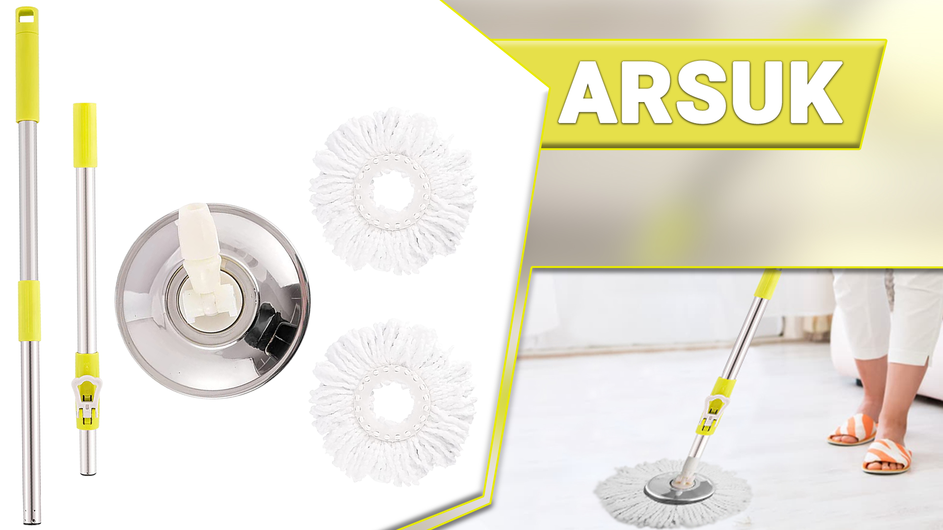 Set Scopa E Mop Pulisci E Asciuga - Foto 8