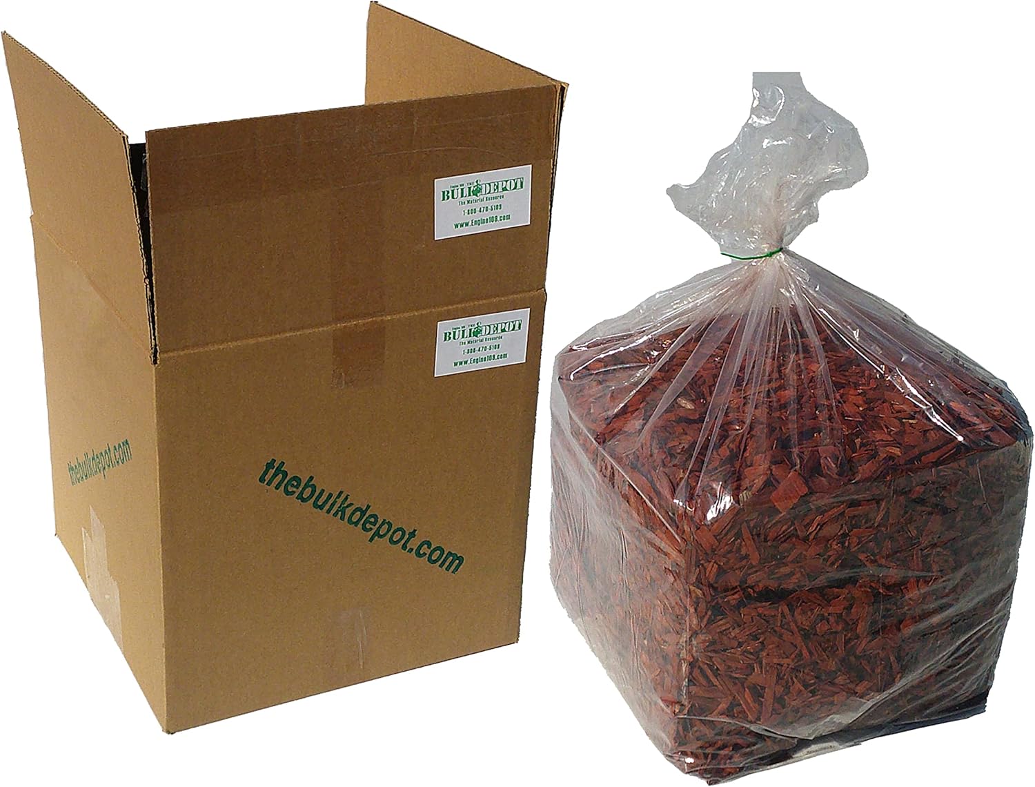 Raging Red Colored Wood Chip Mulch - 42 Quarts - Colored Landscape Mulch for Outdoor Use