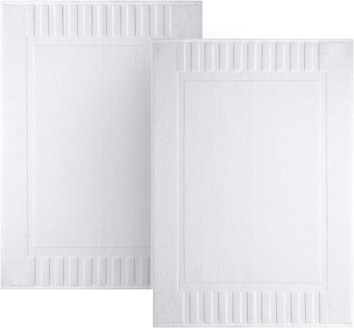 Miniatura 3 de White Classic Juego de toallas blancas de 8 piezas [2 toallas de baño, 2 toallas de mano, 4 toallas faciales], 2 tapetes de baño de 22 x 34 y 12