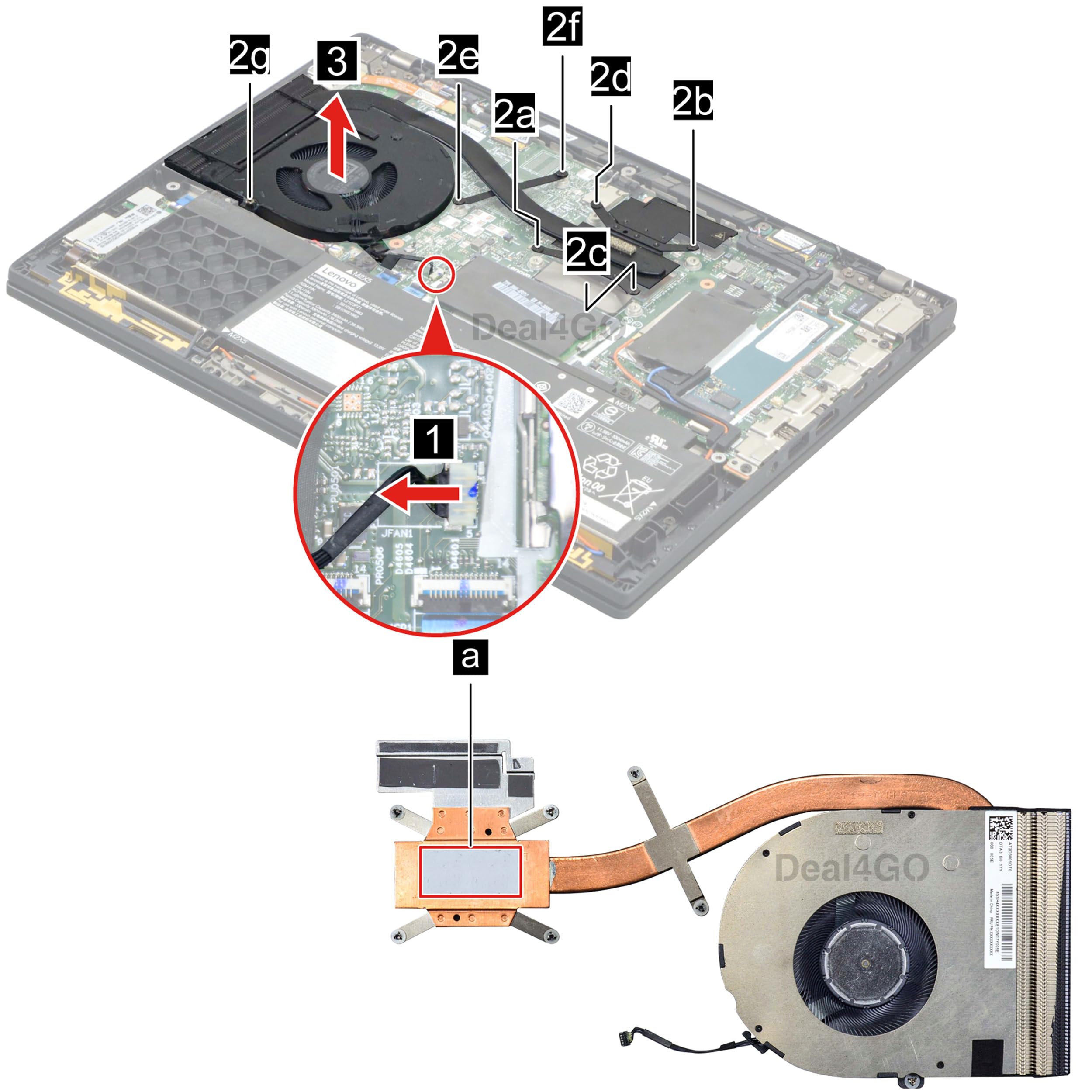 Amazon.com: Deal4GO CPU Cooling Fan Heatsink Thermal 5H41B77269 