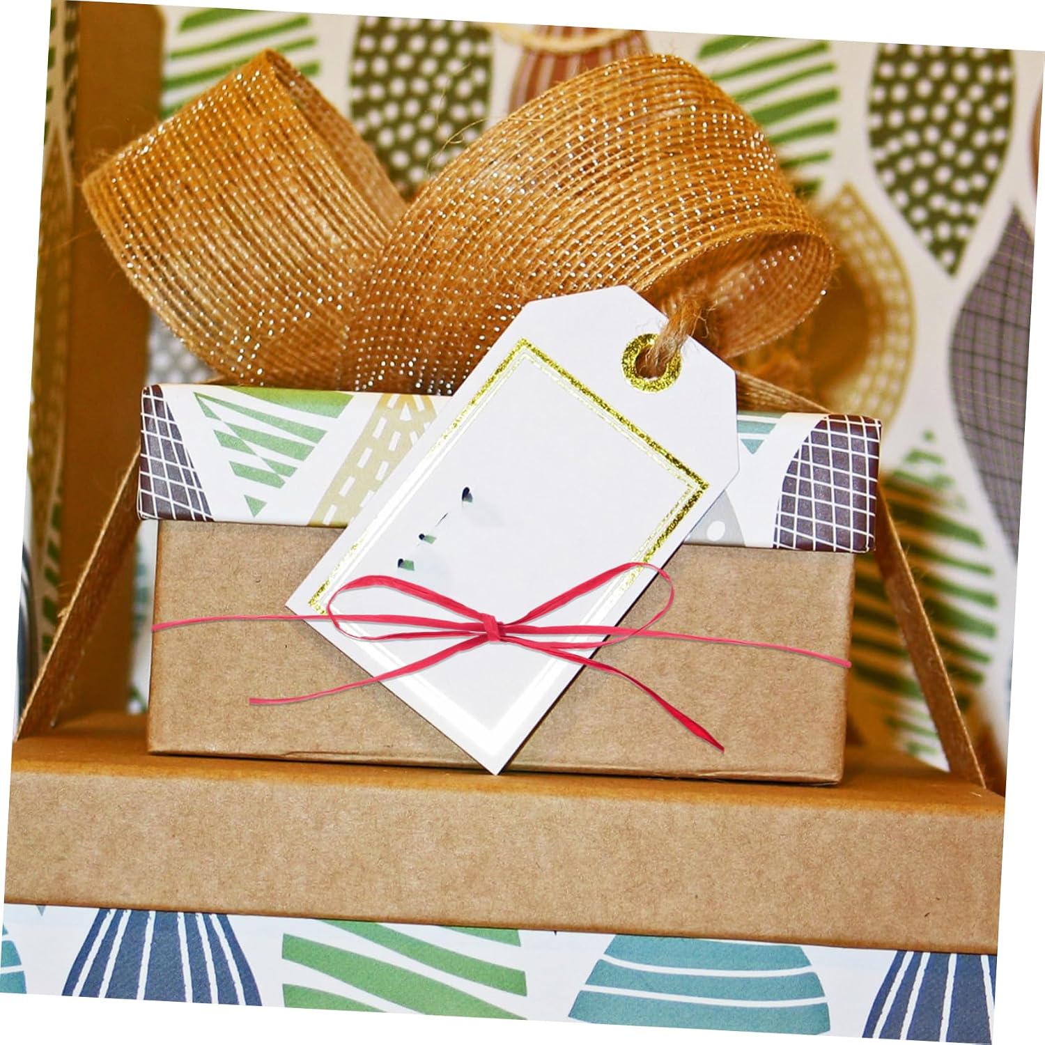 TEHAUX 3rolls Raffia Ribbon Twine for Wrapping Wedding Bouquets and Crafting Comfortable Handling Elegant Look Ample for Projects