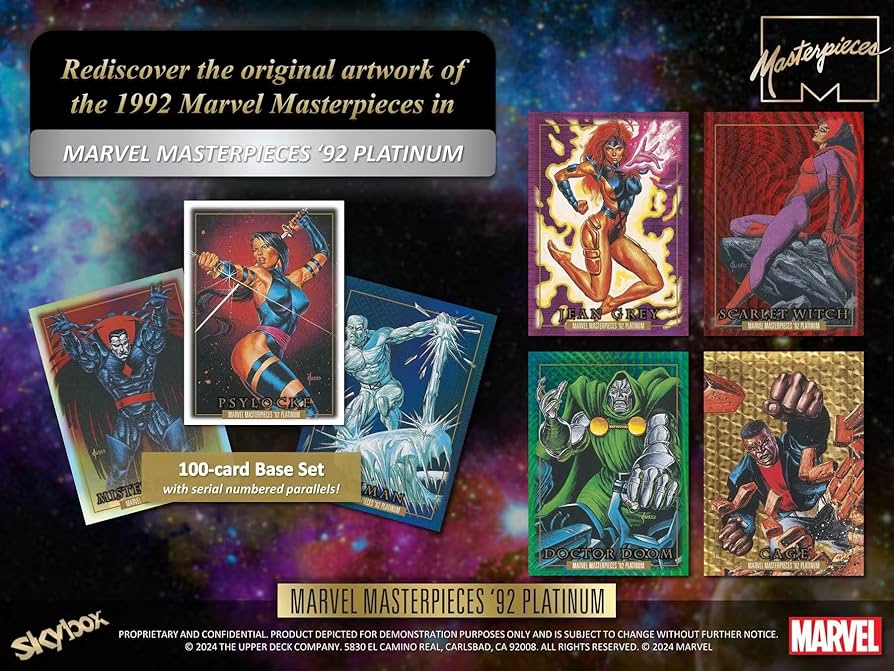マーベアリック フィギュアセット Amazon.com: 2024 Upper Deck Marvel Masterpieces '92 Platinum HOBBY