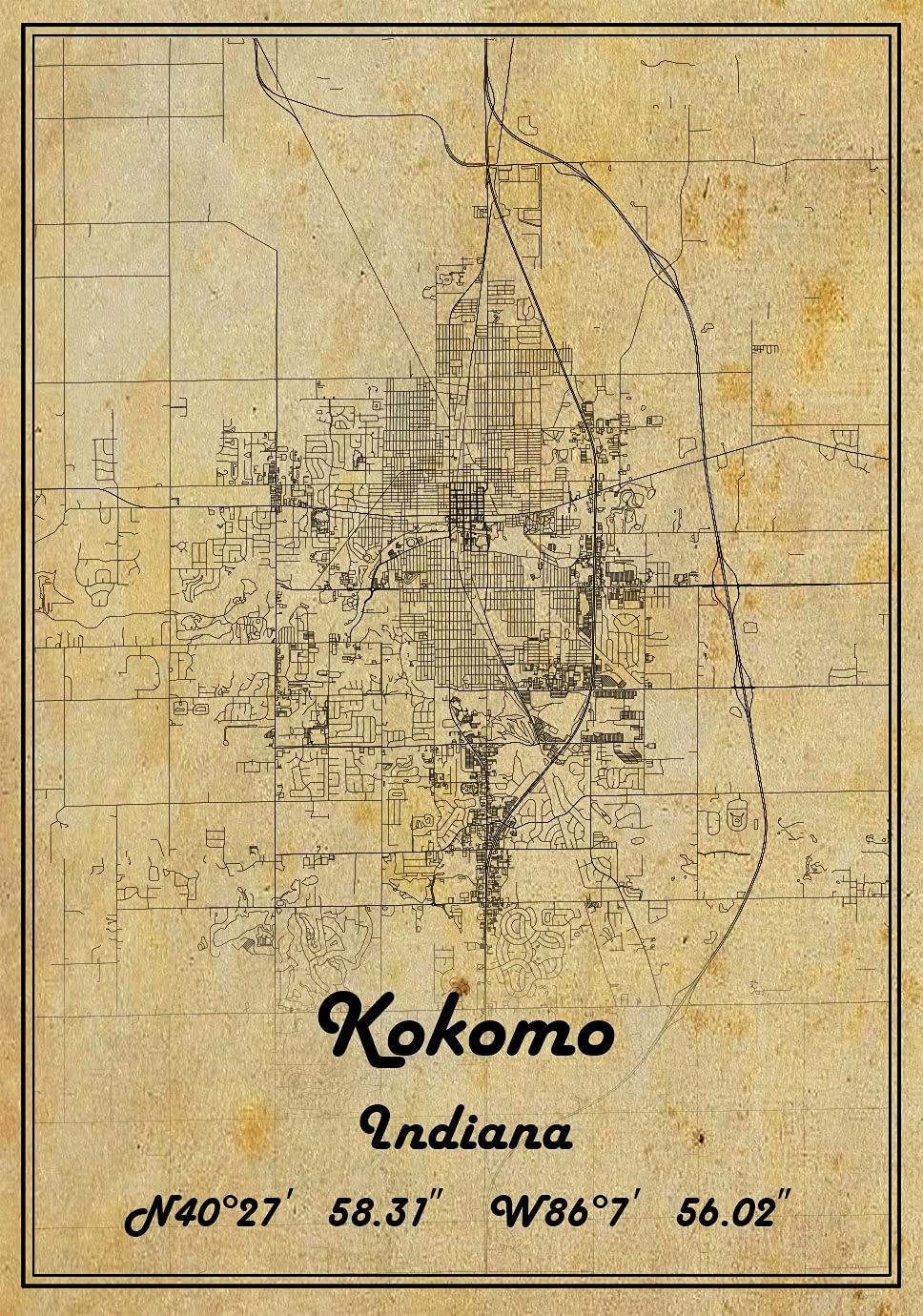 Street Map Of Kokomo Indiana 81v4rF9EdQS 