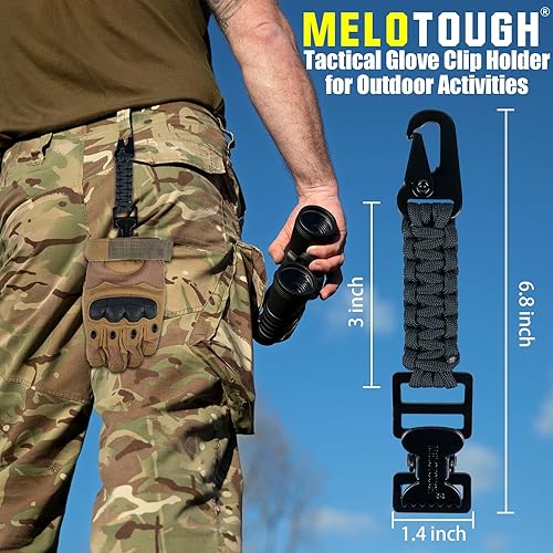 Miniatura 3 de MELOTOUGH Soporte táctico para guantes de trabajo para mochila táctica, cinturón de herramientas