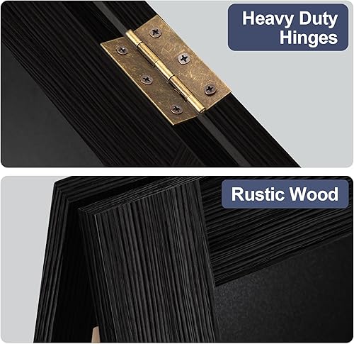 Miniatura 9 de TEAKMAMA Cartel de pizarra rústica grande de 40 x 22 pulgadas, marco de madera maciza de pino macizo con bordes anchos, pantalla de menú de doble