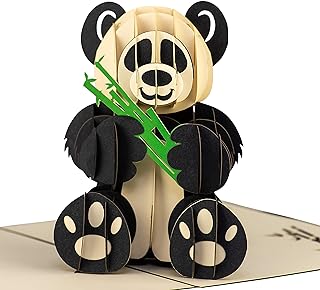 Panda Pop Up Card by DEVINE Popup Cards | 3D Cards | Pop Up Greeting Cards | Pop Up Birthday Cards for Women