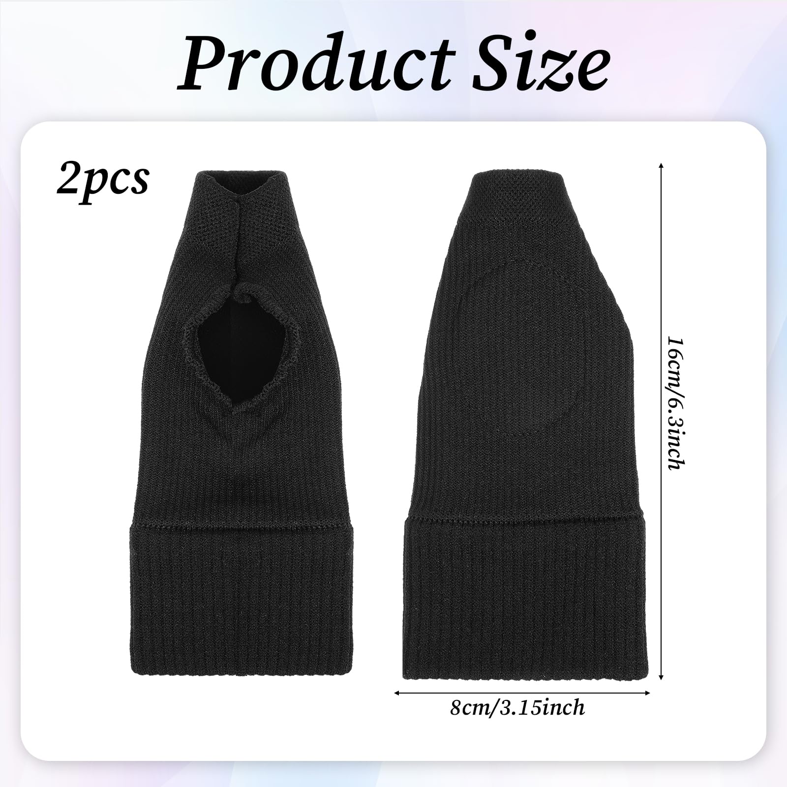 BOHUIZ 2 Pcs Thumb Wrist Arthritis Gloves For Women, Compression Gloves with Gel Pad Elastic Compression Sleeves Fingerless Glove for Arthritis Pain Breathable Wrist Support Brace Glove